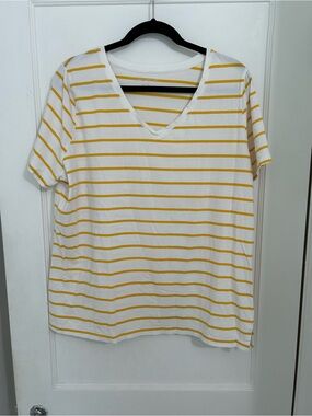 Ava & Viv Yellow Striped T-shirt